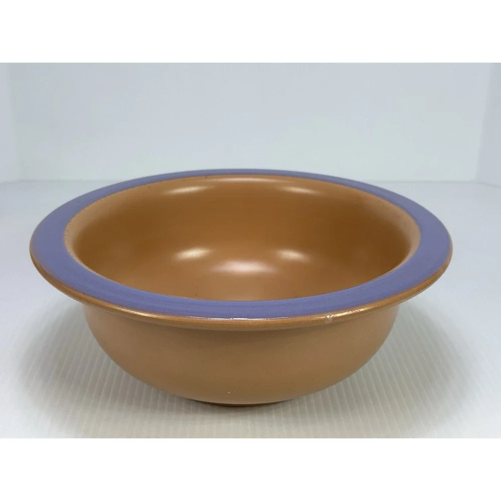Vintage Heavy Stacking Stonewear Serving‎ Baking Bowl Periwinkle 11 3/8